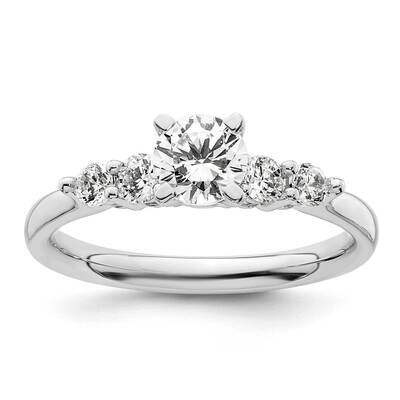 Peg Set 1/3 Carat Diamond Semi-Mount Engagement Ring 14k White Gold RM2769E-030-WAA, MPN: RM2769E-0…