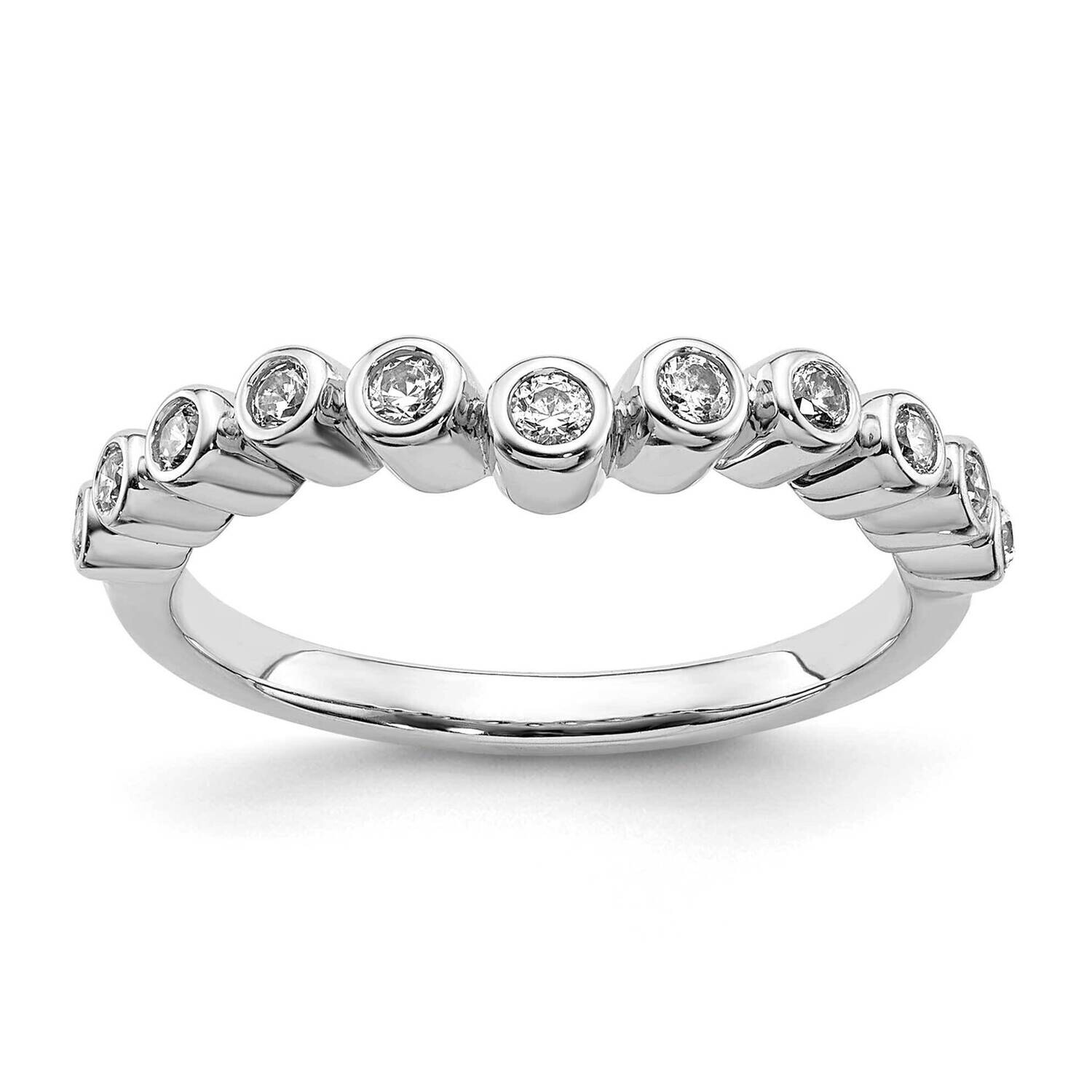 1/6 Carat Diamond Bezel Contoured Complete Wedding Band 14k White Gold RM7893B-016-WAA, MPN: RM7893…