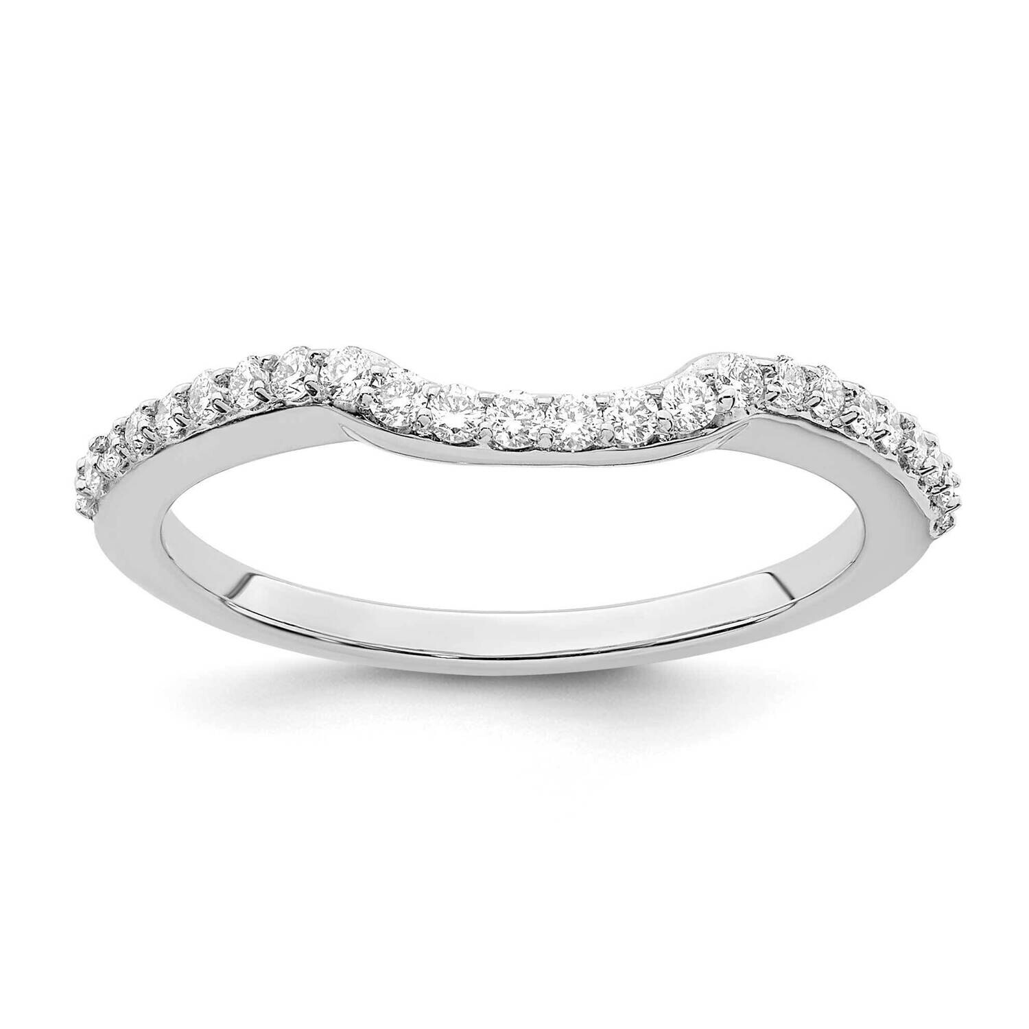 1/4 Carat Diamond Contoured Complete Wedding Band 14k White Gold RM2318B-024-WAA