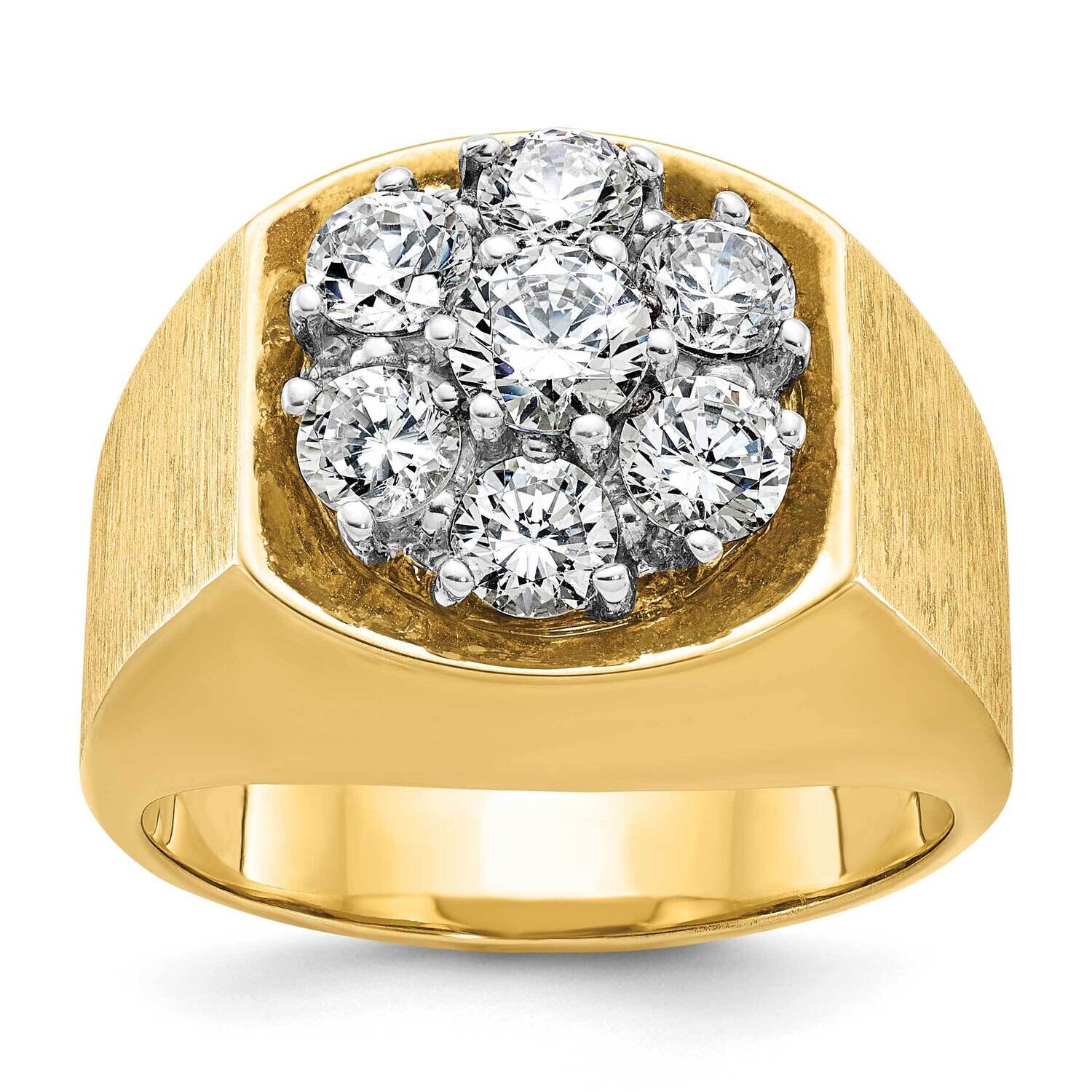 Ibgoodman Men&#39;s Polished Satin Diamond Ring Mounting 14k Two-Tone Gold B04345-4YW by IBGoodman, MPN…