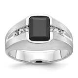 Ibgoodman Men&#39;s Polished Satin Gemstone Ring Mounting 14k White Gold B57895-4W by IBGoodman, MPN: B…