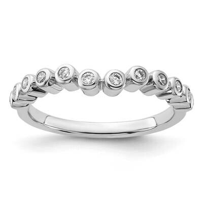 1/6 Carat Diamond Bezel Contoured Complete Wedding Band 14k White Gold RM7895B-016-WAA, MPN: RM7895…