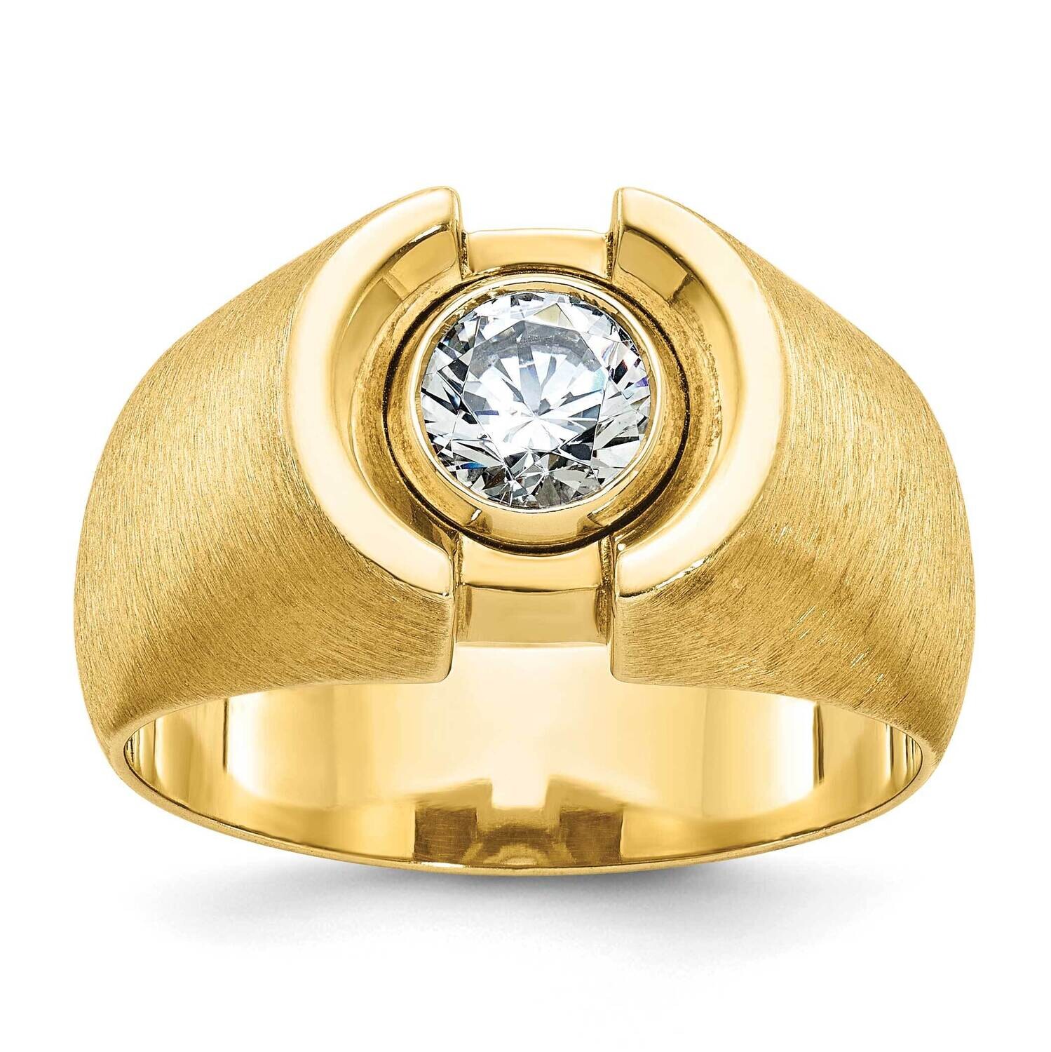Ibgoodman Men&#39;s Polished Satin Diamond Ring Mounting 14k Gold B56419-4Y by IBGoodman, MPN: B56419-4…