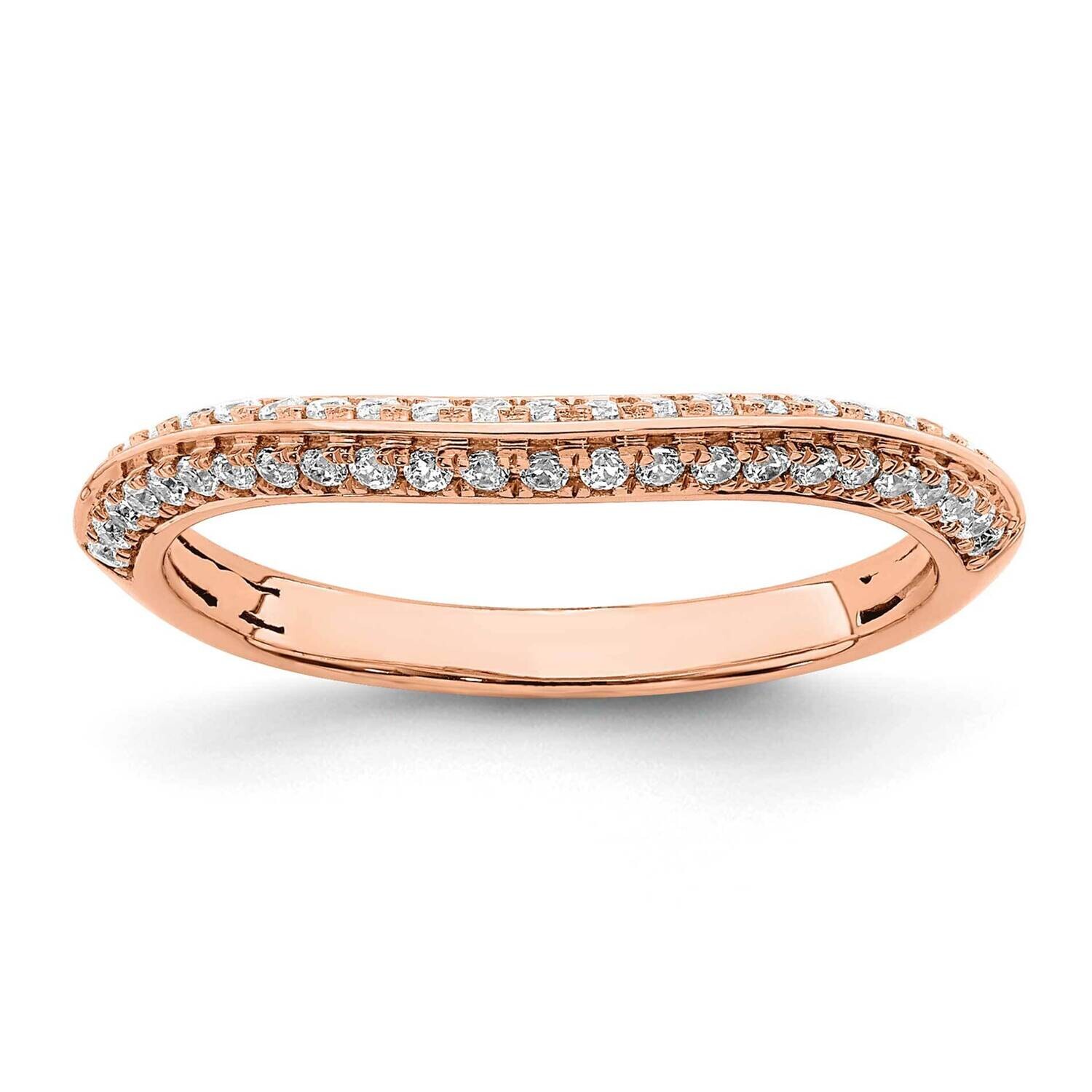 1/4 Carat Diamond Contoured Complete Wedding Band 14k Rose Gold RM7864B-030-RAA, MPN: RM7864B-030-R…
