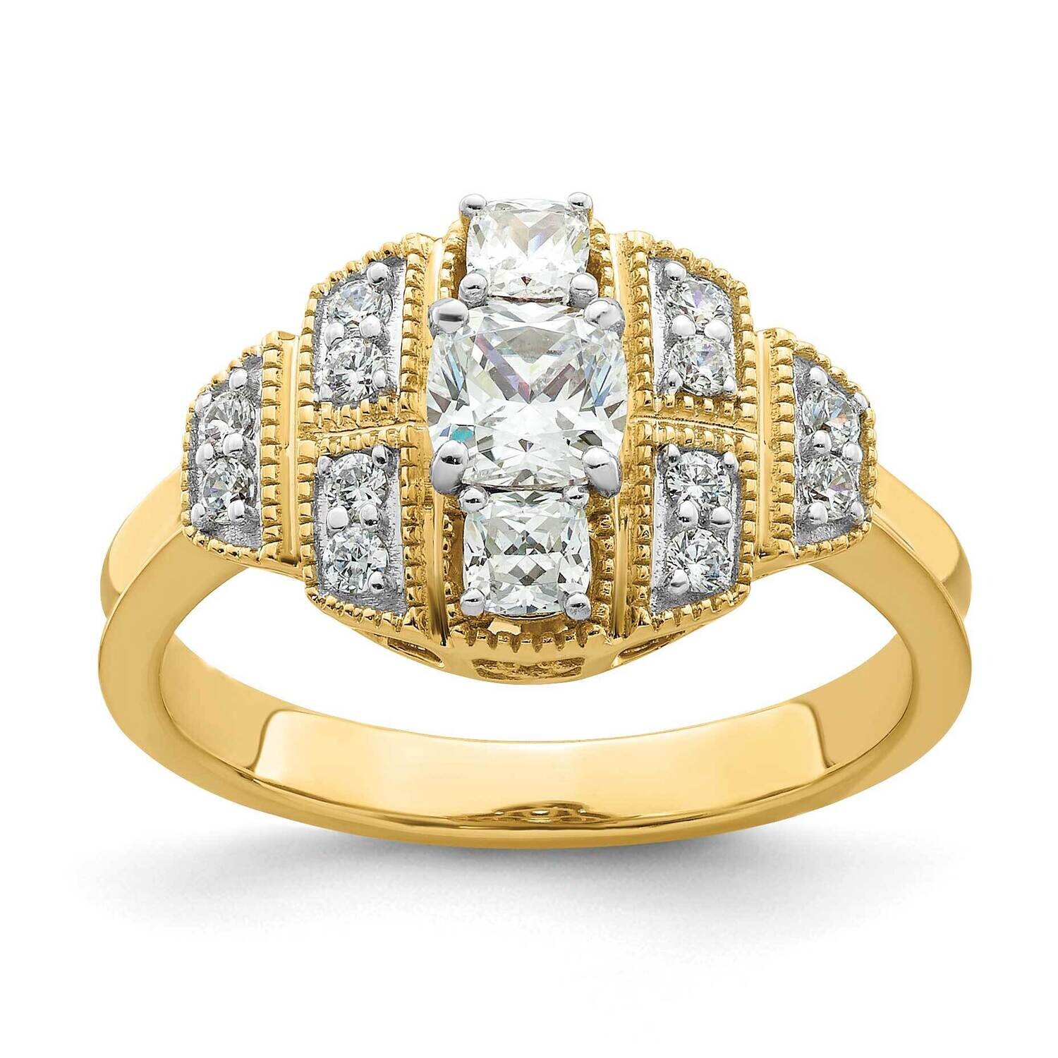 Art Deco Holds 1/2 Carat 4.5mm Cushion Center 1/2 Carat Roundiamond-Cutushion Diamond Semi-Mount En…