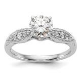 Peg Set 1/8 Carat Diamond Semi-Mount Engagement Ring 14k White Gold RM2881E-012-WAA, MPN: RM2881E-0…