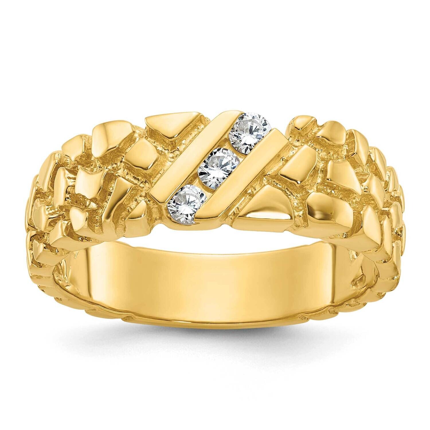 Ibgoodman Men's Diamond Nugget Complete Ring 10k Gold B60646-0YA