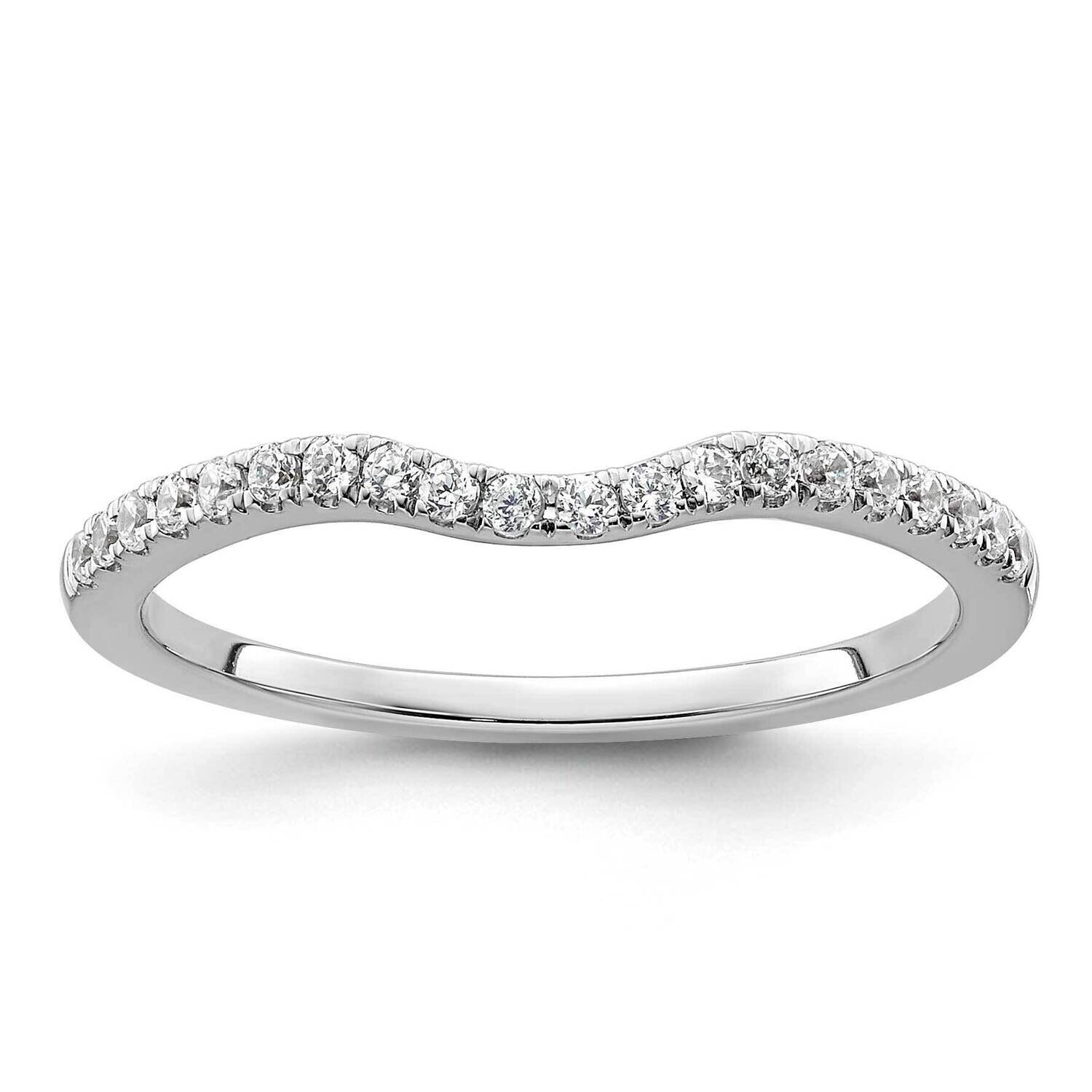 1/5 Carat Diamond Contoured Complete Wedding Band 14k White Gold RM2141B-020-WAA