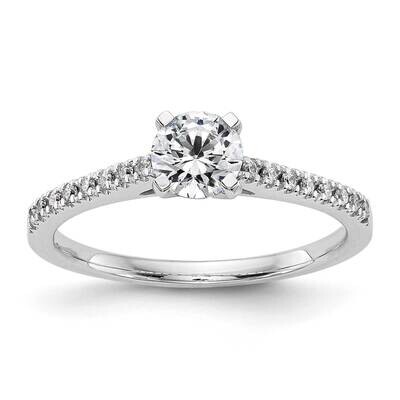 Peg Set 1/10 Carat Diamond Semi-Mount Engagement Ring 10k White Gold RM2764E-010-0WAA, MPN: RM2764E…