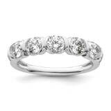 5-Stone 1 Carat Diamond Complete Wedding Band 14k White Gold RM8631B-107-WAA, MPN: RM8631B-107-WAA,