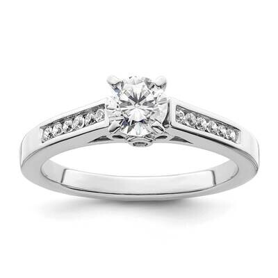 Peg Set 1/4 Carat Channel-Set Diamond Semi-Mount Engagement Ring 14k White Gold RM2645E-010-WAA, MP…