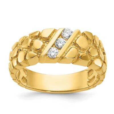 Ibgoodman Men&#39;s Diamond Nugget Ring Mounting 14k Gold B60574-4Y by IBGoodman, MPN: B60574-4Y,