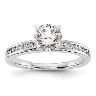 Peg Set 1/5 Carat Channel-Set Diamond Semi-Mount Engagement Ring 14k White Gold RM2660E-018-WAA, MP…