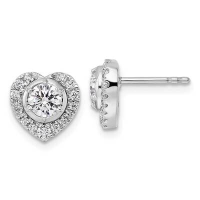 True Origin Diamond Vs/Si D E F Heart Earrings 14k White Gold EM9389-093-WAA, MPN: EM9389-093-WAA,