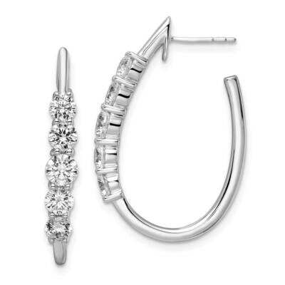 True Origin 2 1/2 Carat Diamond Vs/Si D E F Post Hoop Earrings 14k White Gold EM8617-250-WAA, MPN: …