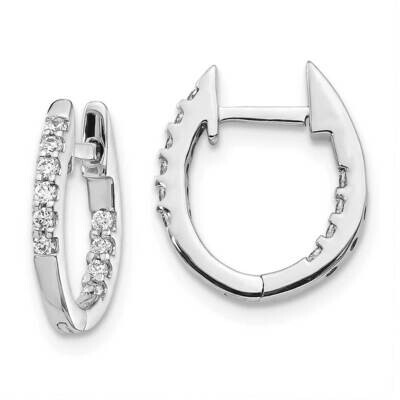 In Out Diamond Hinged Hoop Earrings 10k White Gold EM5421-025-1WA, MPN: EM5421-025-1WA,