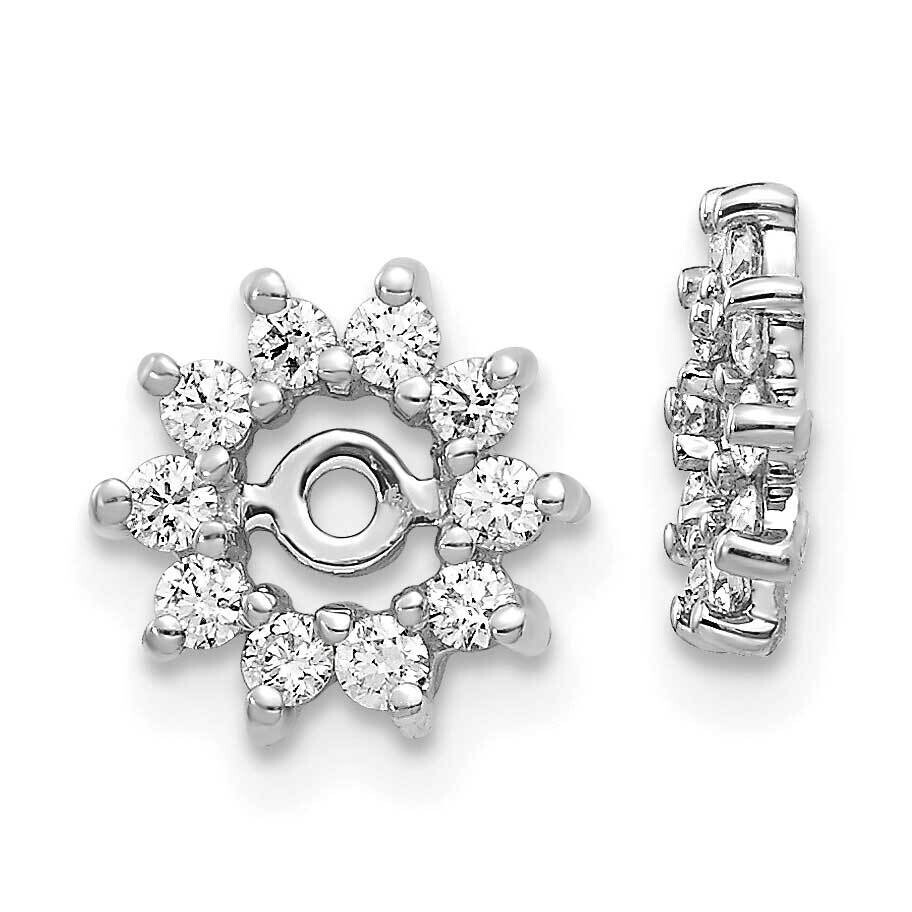 Aa Fancy Diamond Earring Jacket 10k White Gold EJM5322-040-1WA, MPN: EJM5322-040-1WA,