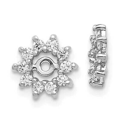 Aa Fancy Diamond Earring Jacket 10k White Gold EJM5322-040-1WA, MPN: EJM5322-040-1WA,