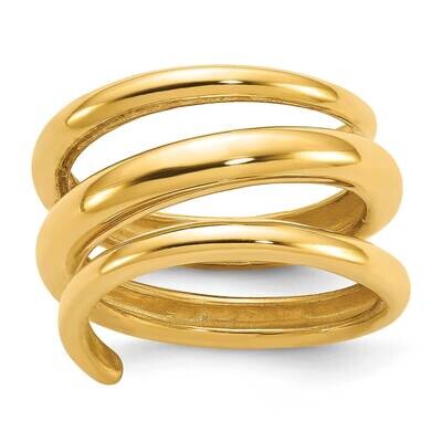 High Polished Coil Ring-Yel-9 Sterling Silver AN1007-YG, MPN: AN1007-YG,