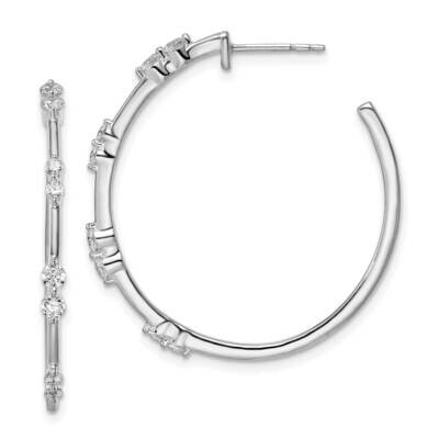 True Origin 5/8 Carat Diamond Vs/Si D E F Post Hoop Earrings 14k White Gold EM8613-061-WAA, MPN: EM…