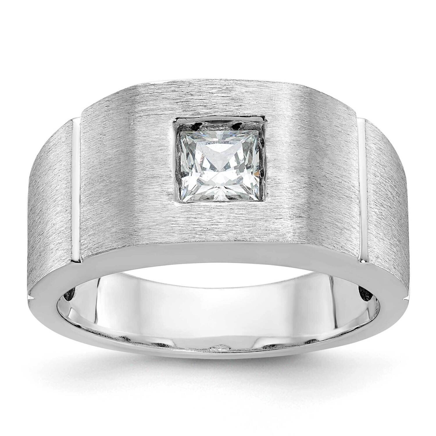 Ibgoodman Men&#39;s Polished Satin Diamond Ring Mounting 14k White Gold B64227-4W by IBGoodman, MPN: B6…
