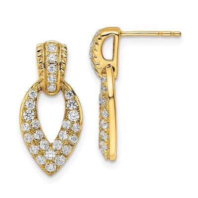 True Origin 3/4 Carat Diamond Vs/Si D E F Fancy Post Earrings 14k Gold EM8609-078-YAA, MPN: EM8609-…