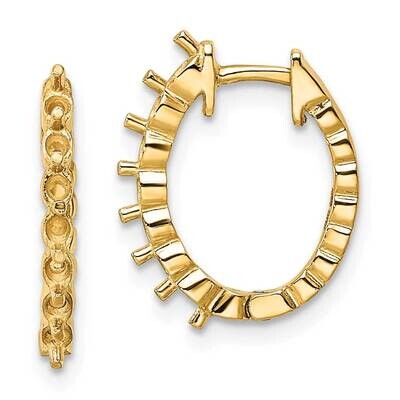 Diamond Hinged Hoop Earring Mountings 14k Gold EM5409-050-Y, MPN: EM5409-050-Y, 191101380532