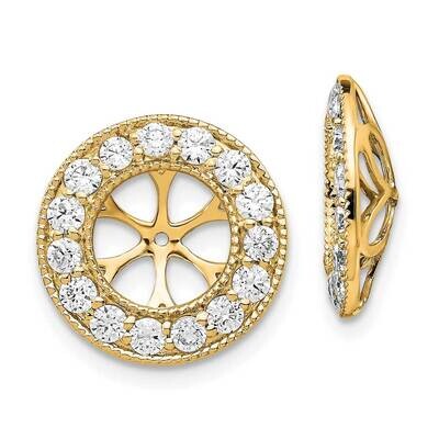 1Ct Diamond Earring Jackets 14k Gold EJM5300-100-YA, MPN: EJM5300-100-YA,