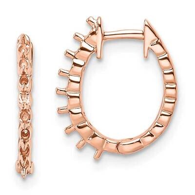 Rose Oval Hinged Hoop Earring Mountings 14k Gold EM5408-025-R, MPN: EM5408-025-R,