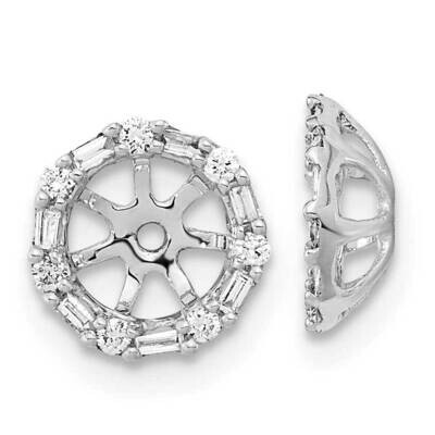 Diamond Earring Jackets 10k White Gold EM8579-020-1WA, MPN: EM8579-020-1WA,