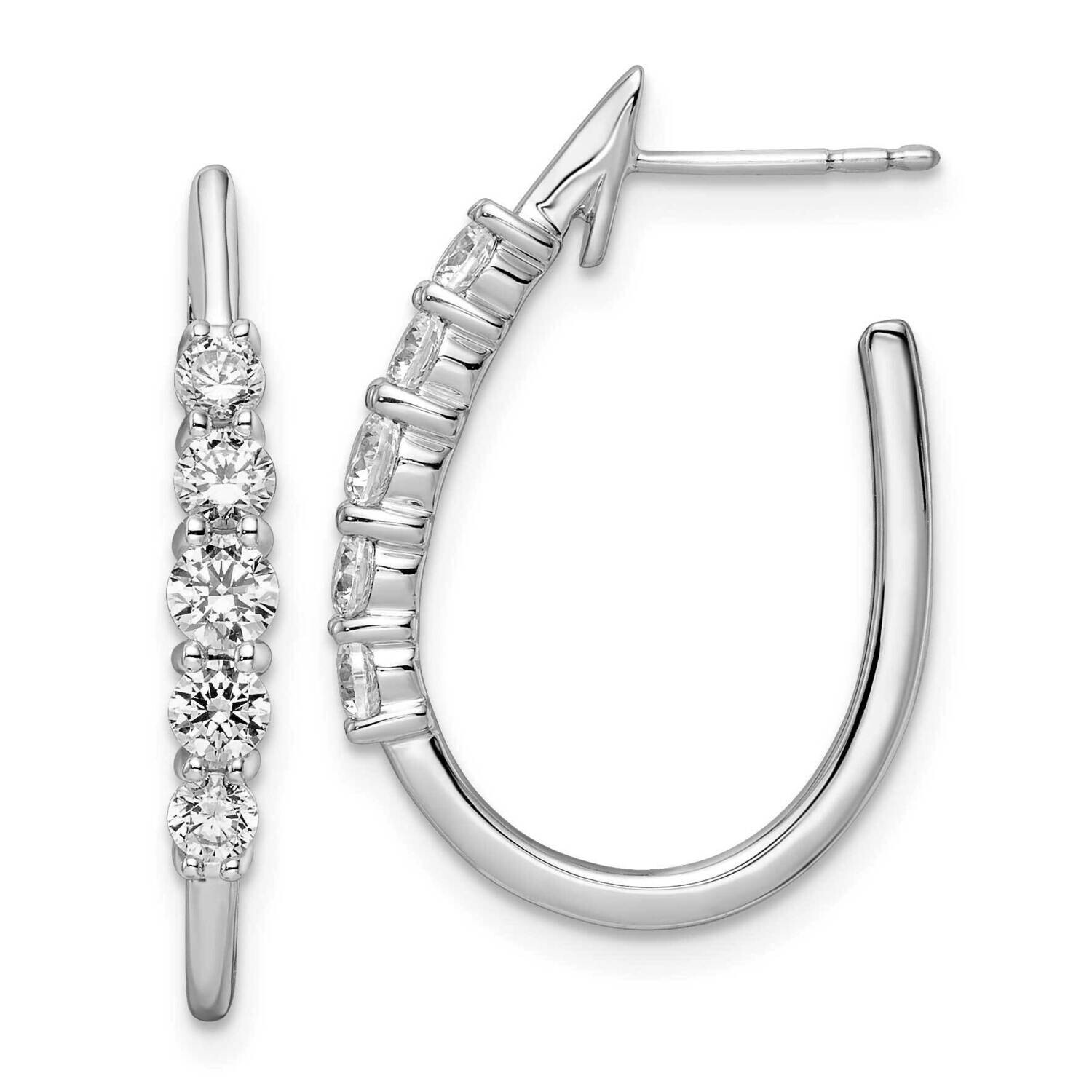 True Origin 1 Carat Diamond Vs/Si D E F Post Hoop Earrings 14k White Gold EM8617-100-WAA, MPN: EM86…