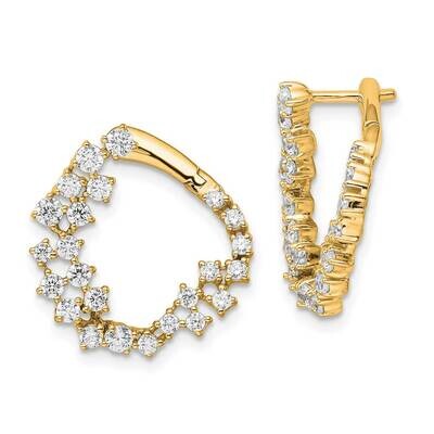 True Origin 1 1/2 Carat Diamond Vs/Si D E F Fancy Hoop Earrings 14k Gold EM8612-150-YAA, MPN: EM861…