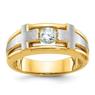 Fancy Ring Mounting 10k Two-Tone Gold B64066-0YW by IBGoodman, MPN: B64066-0YW,