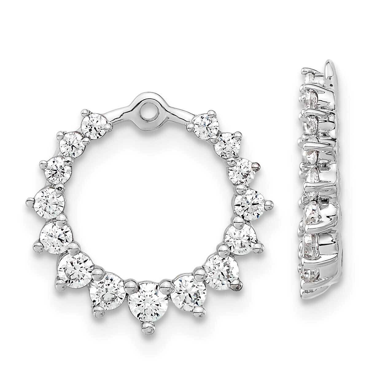 Diamond Circle Earring Jackets 14k White Gold EJM9641-151-WAA, MPN: EJM9641-151-WAA, 883957871356