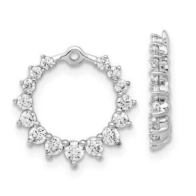 Diamond Circle Earring Jackets 14k White Gold EJM9641-151-WAA, MPN: EJM9641-151-WAA, 883957871356