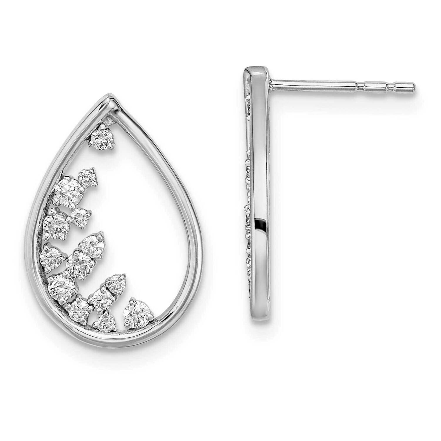 Polished Teardrop Post Earrings 14k White Gold EM6829-033-WA, MPN: EM6829-033-WA, 883957967554