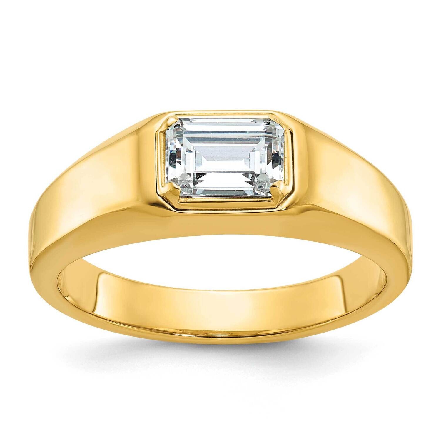 Ibgoodman Men&#39;s Emerald-Shape Diamond Ring Mounting 14k Gold B64243-4Y by IBGoodman, MPN: B64243-4Y,