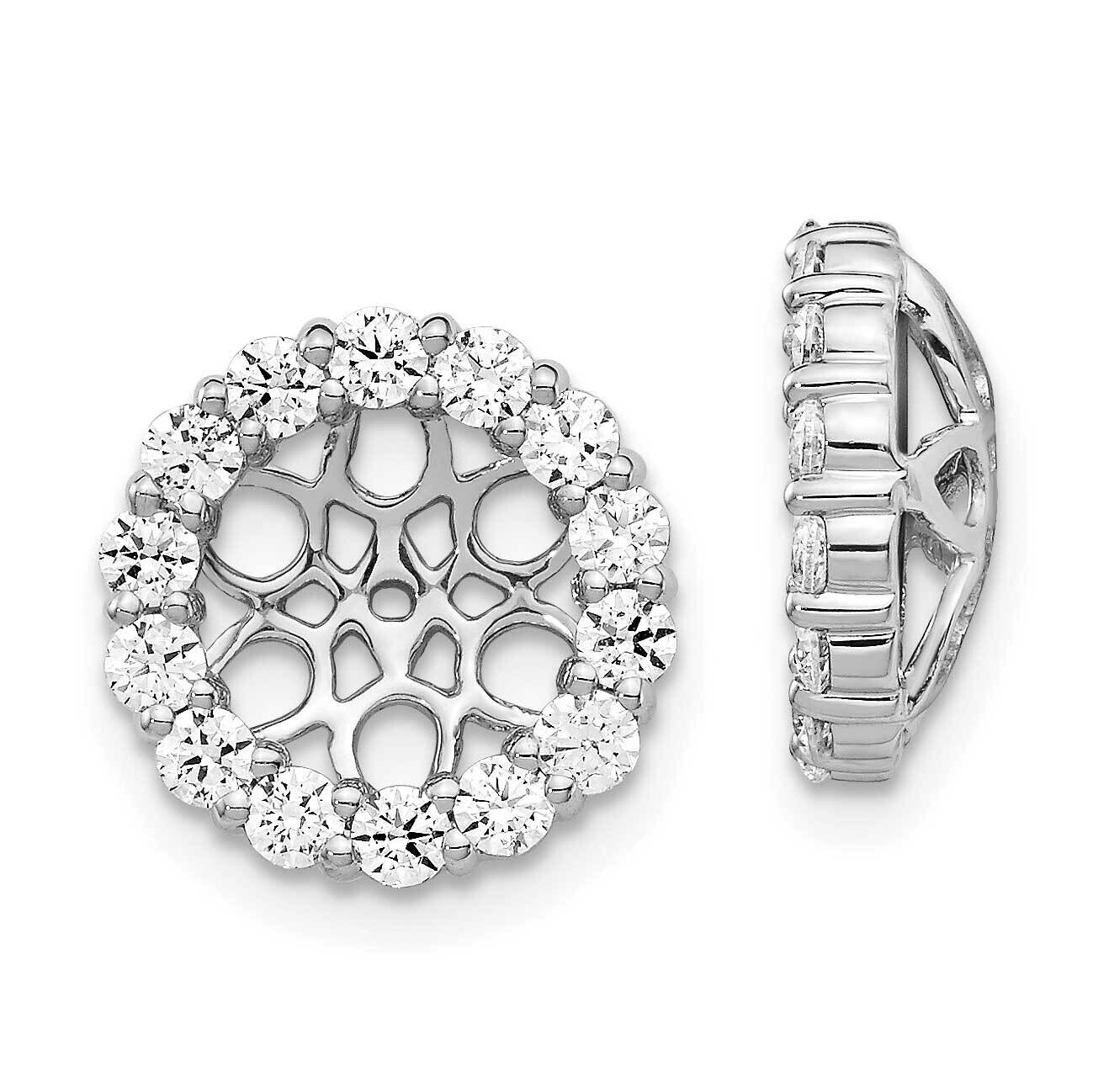 Diamond Earring Jackets 10k White Gold EJM5309-100-1WA, MPN: EJM5309-100-1WA,