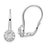 True Origin 1 1/2 Carat Diamond Vs/Si D E F Halo Leverback Earrings 14k White Gold EM8186-150-WAA, …