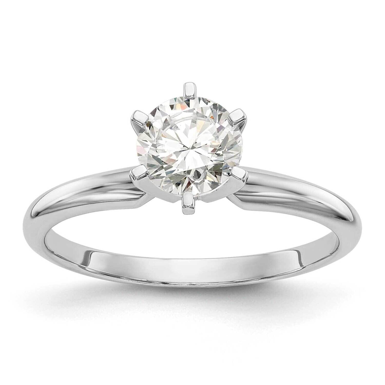 Diamond Lt-Wt Half-Round 6-Prong Comp Ring 14k White Gold KS44, MPN: KS44, 883957841007