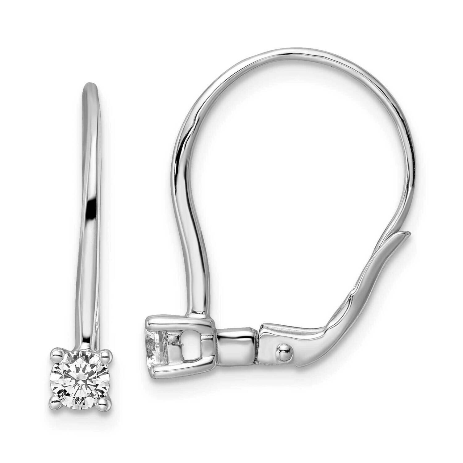 True Origin 1/2 Carat Diamond Vs/Si D E F Leverback Solitare Earrings 14k White Gold EM8619-050-WAA…