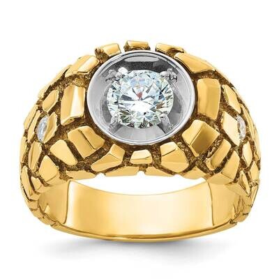 Ibgoodman Men&#39;s Diamond Nugget Ring Mounting 14k Two-Tone Gold B59302-4Y by IBGoodman, MPN: B59302-…