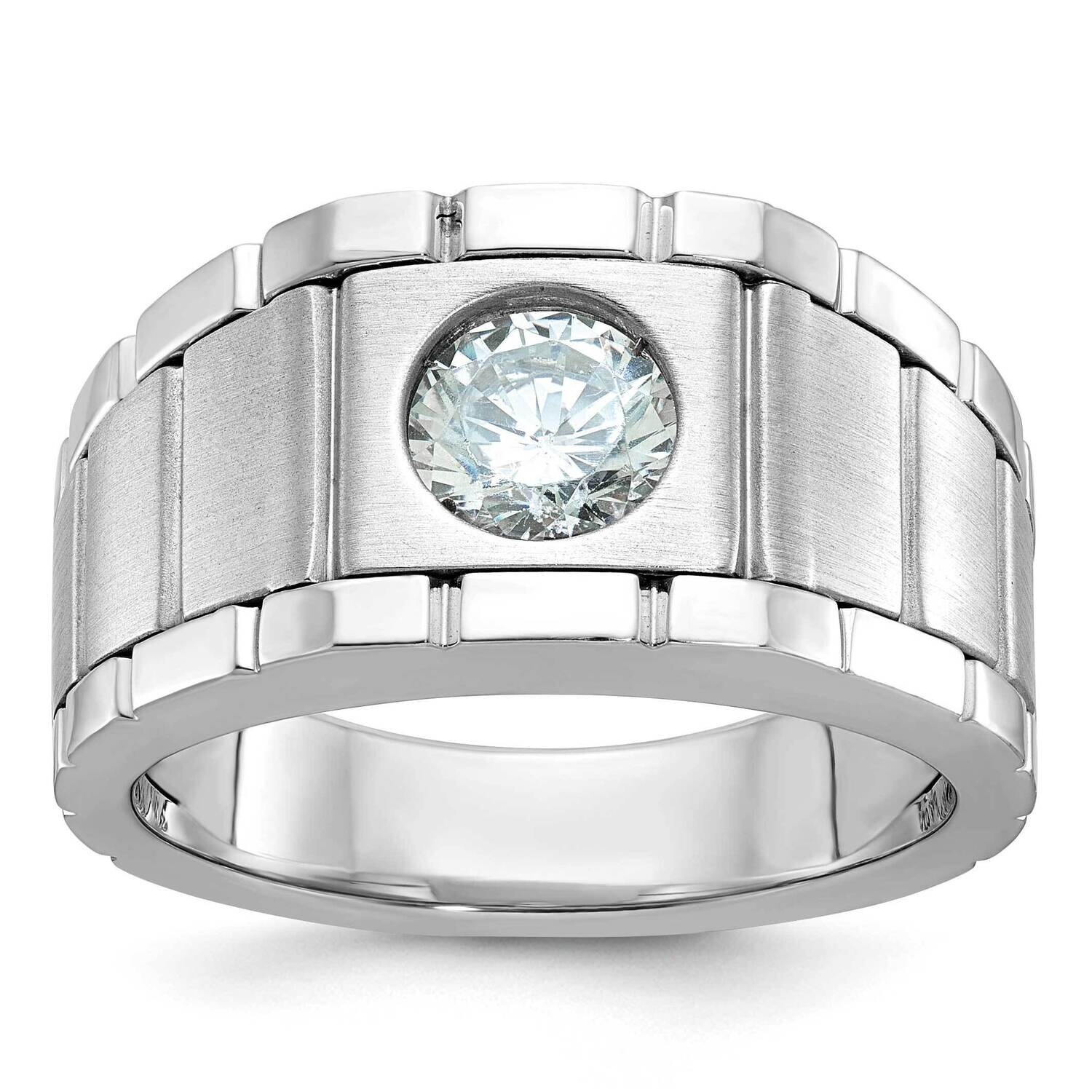 Ibgoodman Men&#39;s Polished Satin Ring Mounting 14k White Gold B63918-4W by IBGoodman, MPN: B63918-4W,