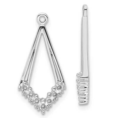 Diamond Shaped Diamond Earring Jacket Mounting 14k White Gold EJM5332-025-W, MPN: EJM5332-025-W, 88…