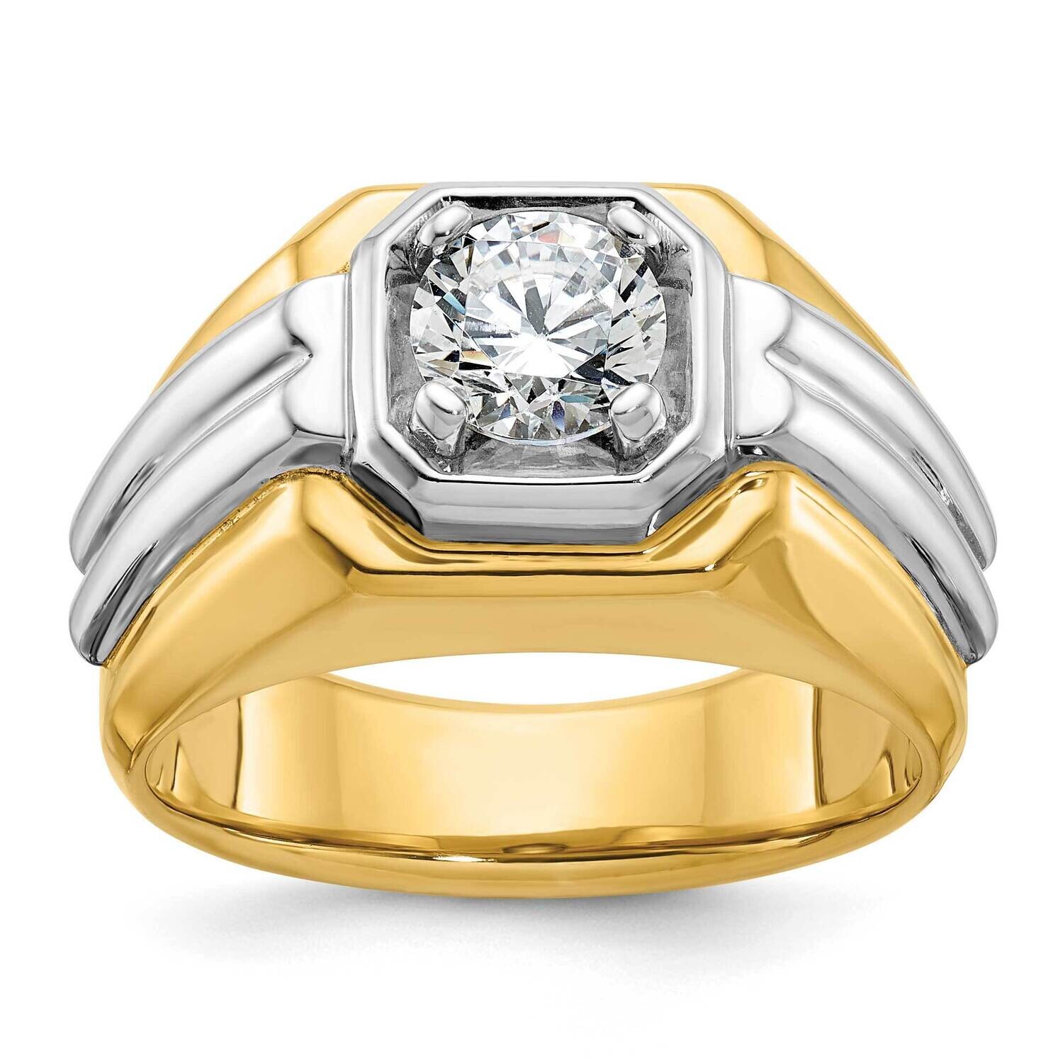 Fancy Ring Mounting 10k Two-Tone Gold B56895-0YW by IBGoodman, MPN: B56895-0YW,