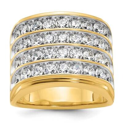 Ibgoodman Men&#39;s Polished 4-Row Ring Mounting 14k Gold B59389-4Y by IBGoodman, MPN: B59389-4Y,