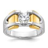 Ibgoodman Men&#39;s Polished Satin Ring Mounting 14k Two-Tone Gold B63520-4WY by IBGoodman, MPN: B63520…