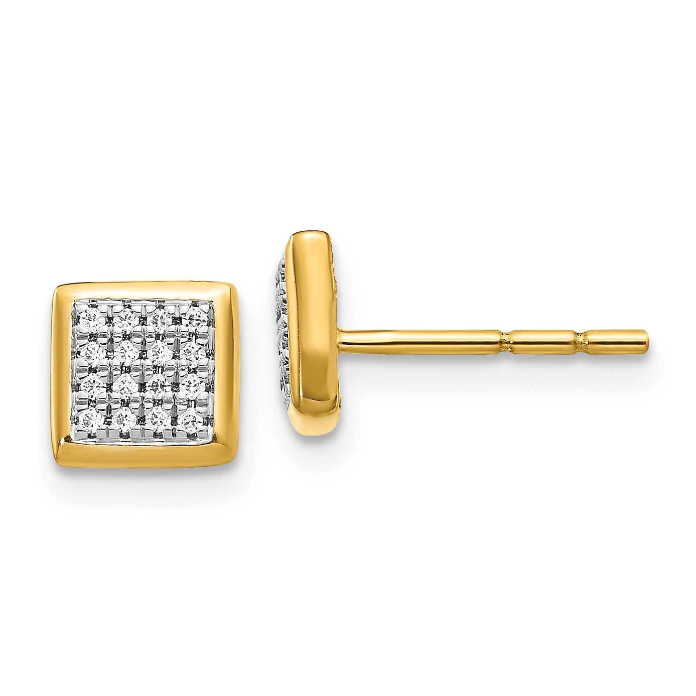 Diamond Post Earrings 10k Gold EM5471-013-1YA, MPN: EM5471-013-1YA,