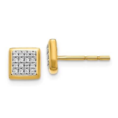 Diamond Post Earrings 10k Gold EM5471-013-1YA, MPN: EM5471-013-1YA,