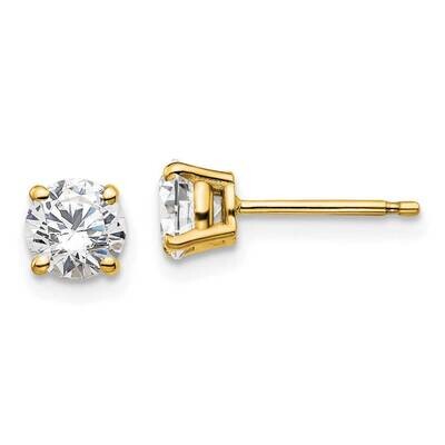 Round 4-Prong 1.00Ct. Diamond Stud Earrings 10k Gold EM1006-100-1YA, MPN: EM1006-100-1YA,